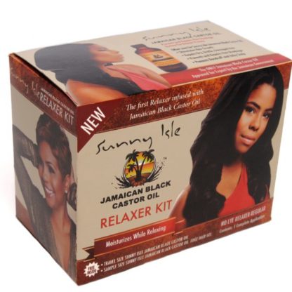 Sunny Isle Jamaican Black Castor Relaxer Kit Regular Natural Oil Bar