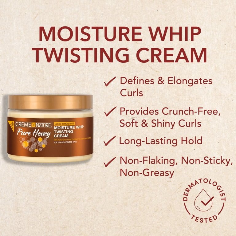 Creme of Nature Pure Honey Moisture Whip Twisting Cream-11.5oz