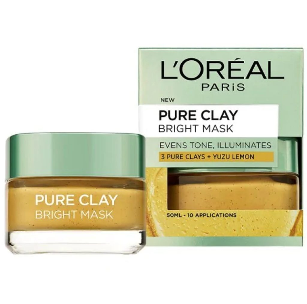 Loréal Paris Pure Clay Bright Mask Yuzu Lemon 50ml Natural Oil Bar