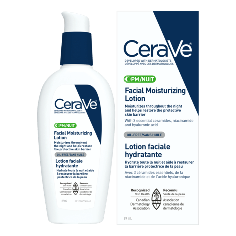 CeraVe PM Facial Moisturizing Lotion for Nighttime Use-3oz