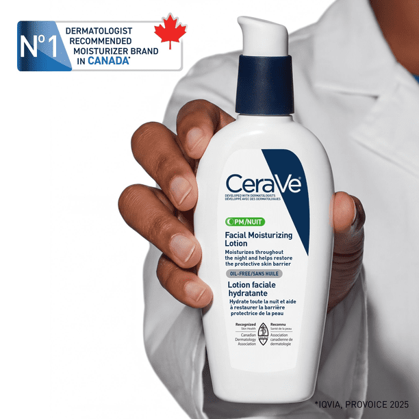 CeraVe PM Facial Moisturizing Lotion for Nighttime Use-3oz