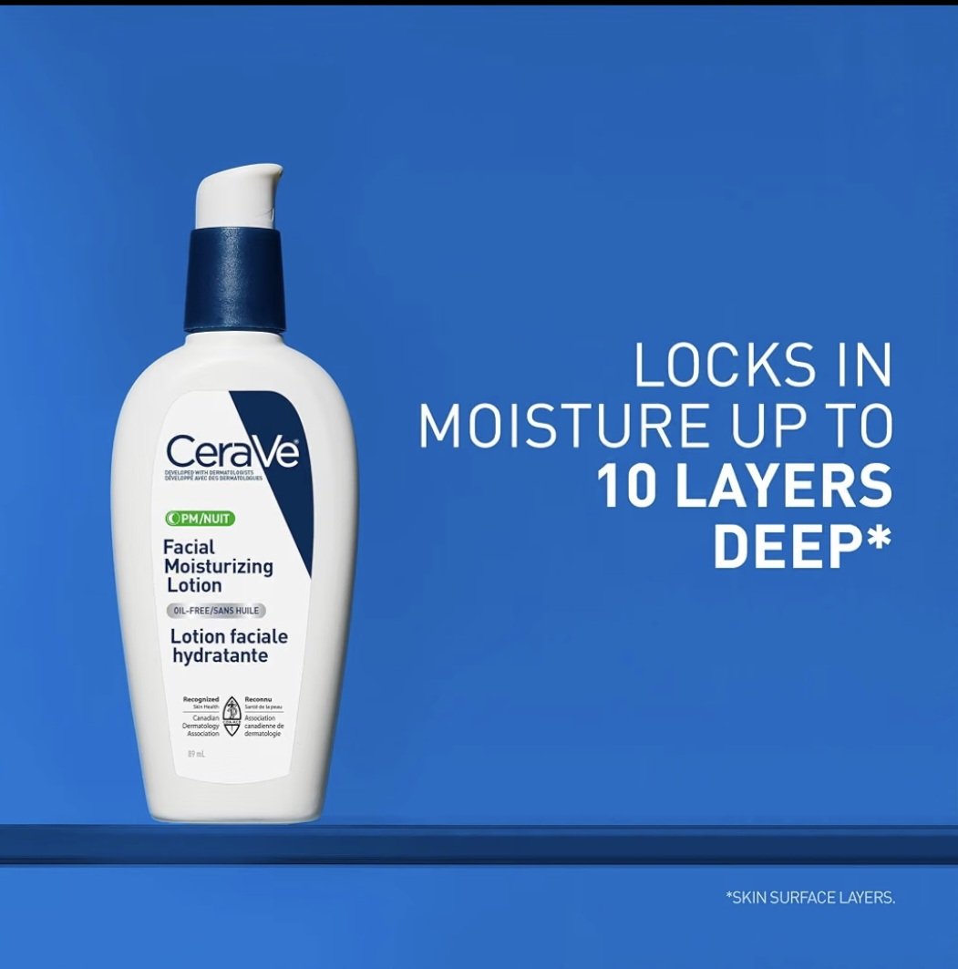 CeraVe PM Facial Moisturizing Lotion for Nighttime Use-3oz