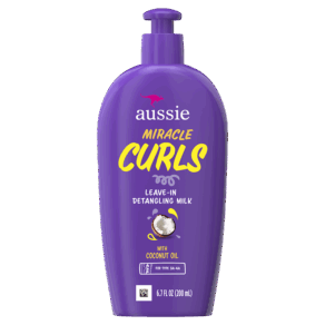 Aussie Miracle Curls with Coconut Oil Paraben Free Detangling Milk Treatment - 6.7oz