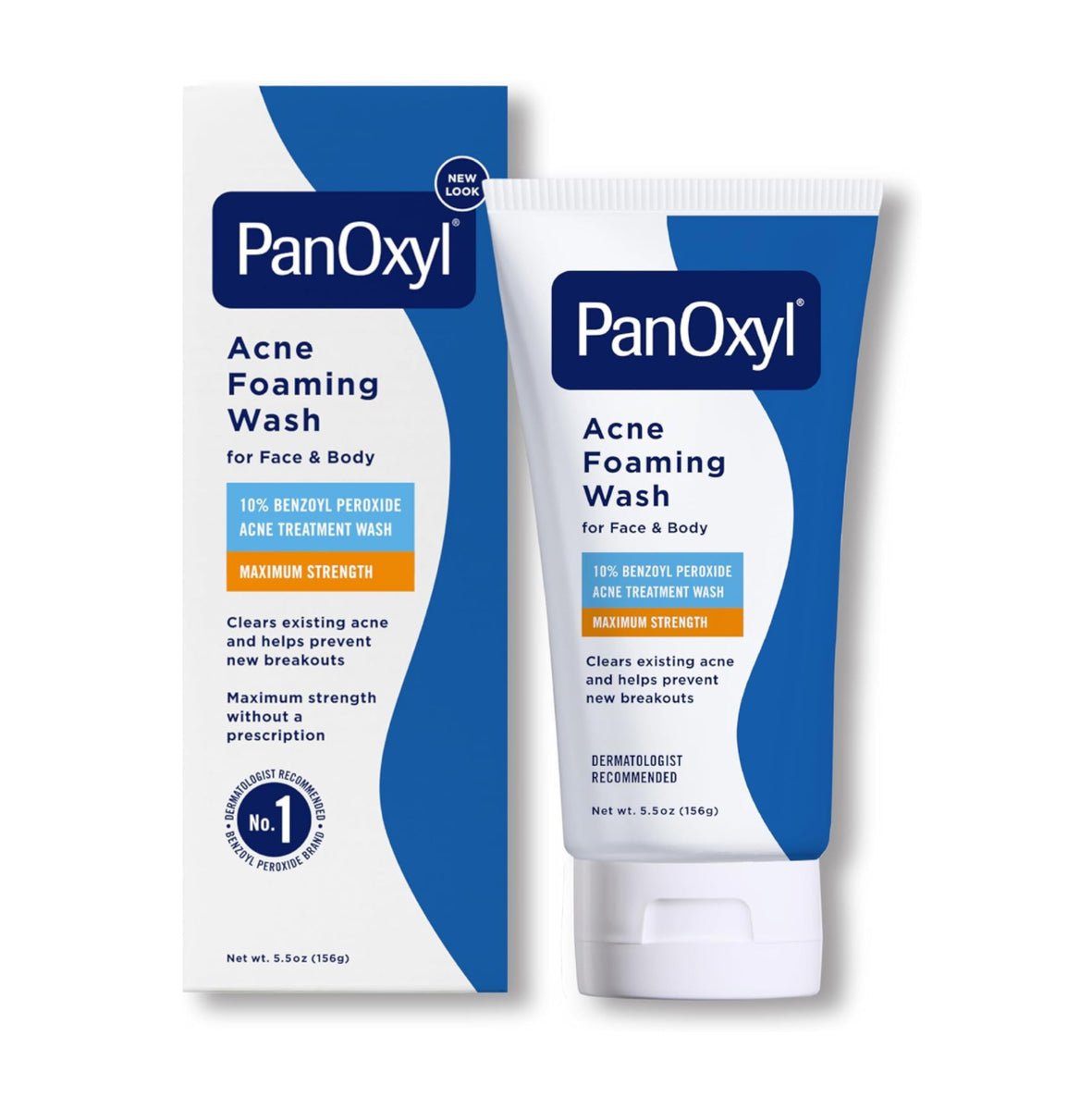 PanOxyl Acne Foaming Wash Benzoyl Peroxide 10% Maximum Strength Antimicrobial-5.5oz