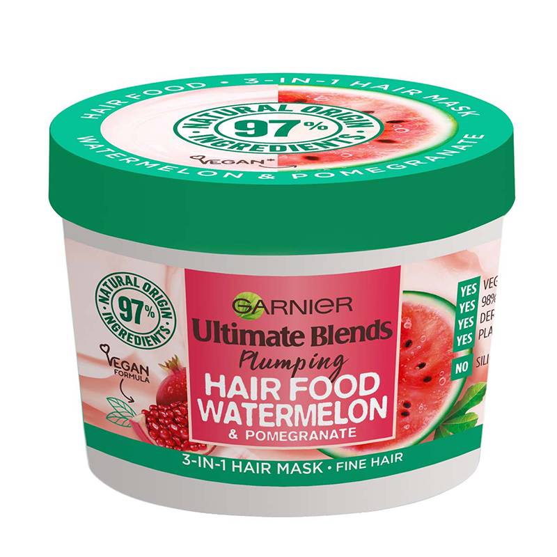 Garnier Ultimate Blends Plumping Hair Food Watermelon 3-in-1 Fine Hair Mask Treatment- 390ml