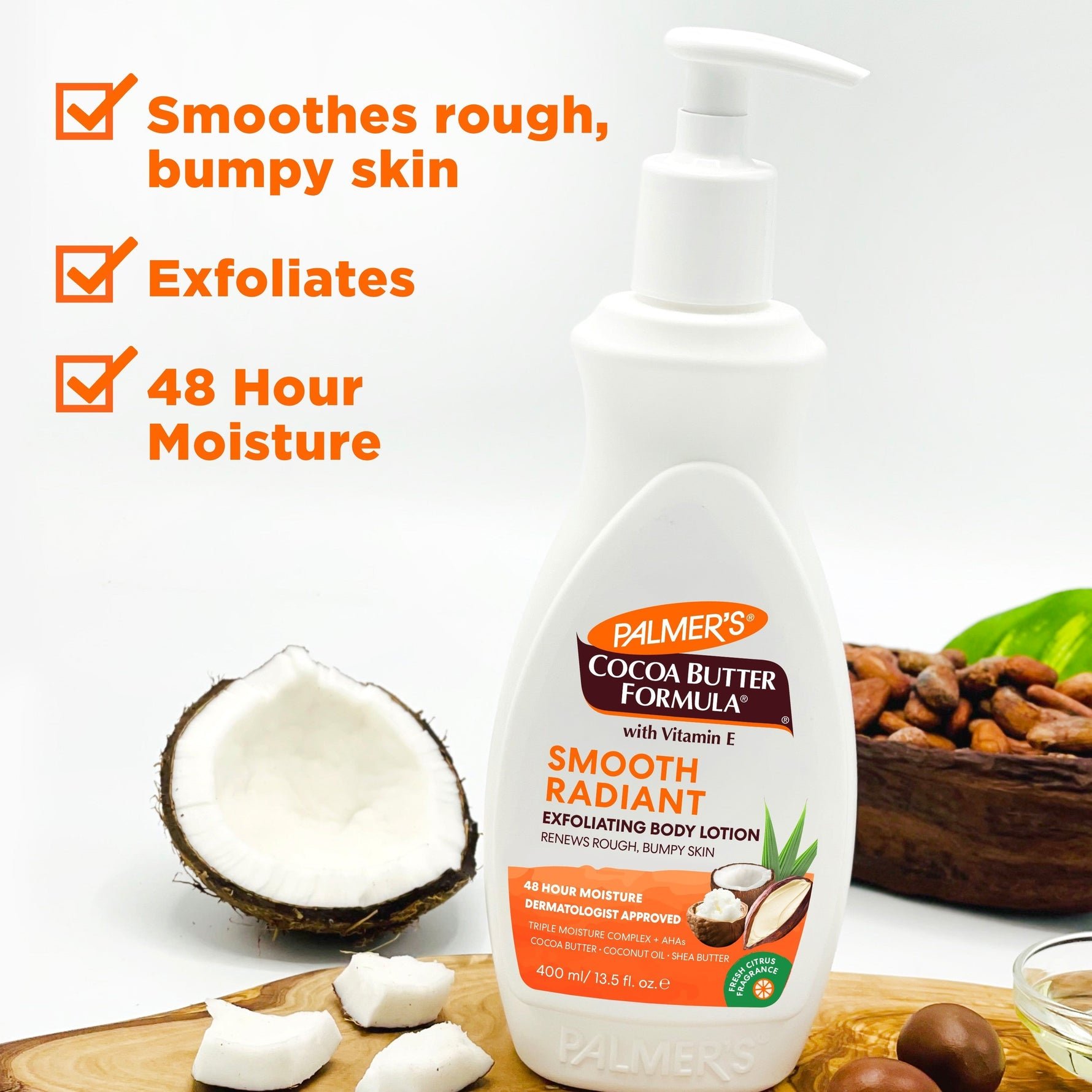 Palmer's Cocoa Butter Smooth Radiant Exfoliating Body Lotion- 13.5oz