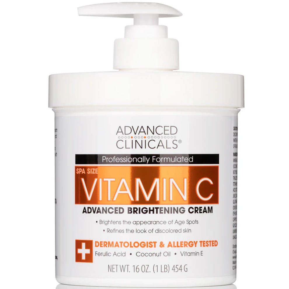 Advanced Clinicals Vitamin C Brightening Cream 16oz