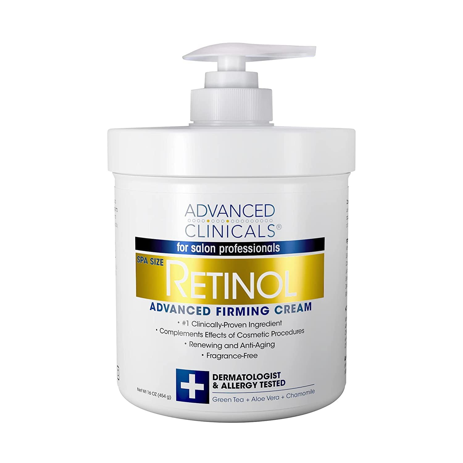 Advanced Clinicals Retinol Advanced Firming Cream 16oz