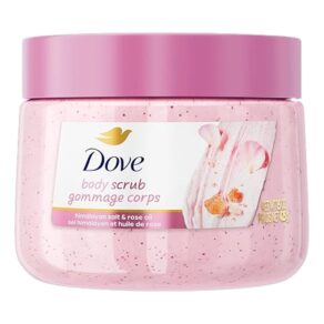 Dove Moisturizing Body Scrub Himalayan Salt & Rose Oil 15oz