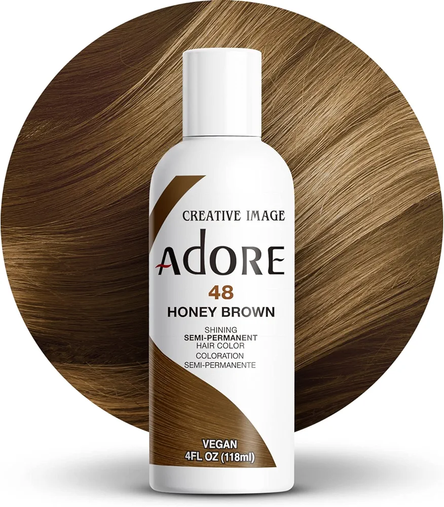 Adore Semi Permanent Hair Color 48 Honey Brown 4oz