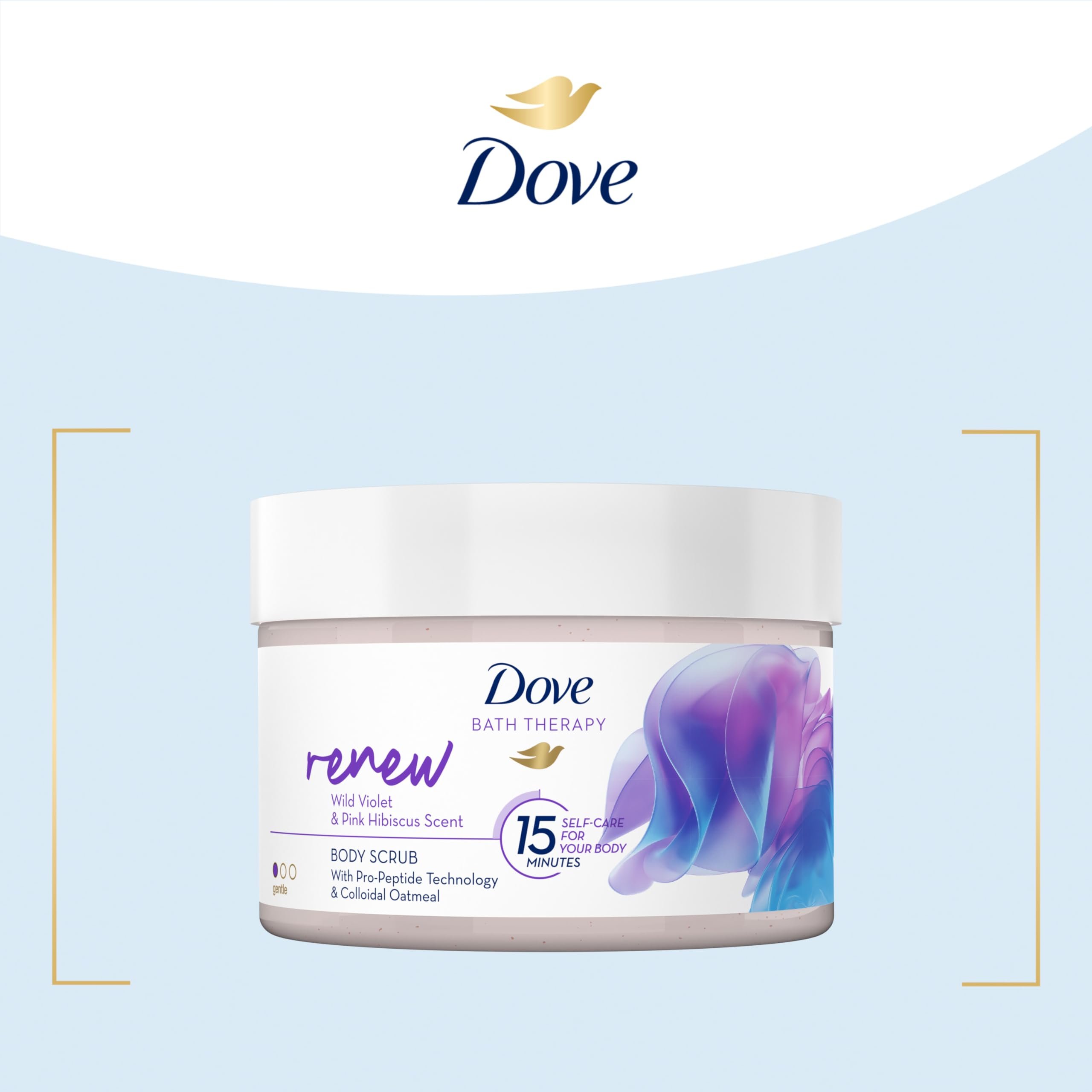 Dove Body Scrub Wild Violet & Pink Hibiscus Scent