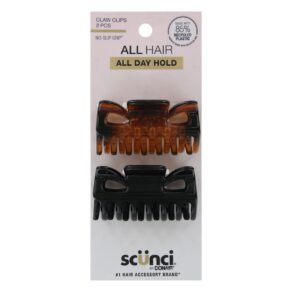 Scunci No-Slip Grip Hair Jaw Clips 2-Count