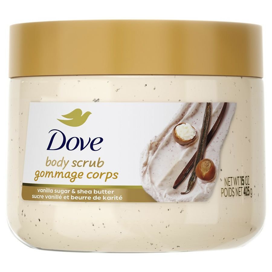 Dove Vanilla Sugar & Shea Butter Body Scrub- 15oz