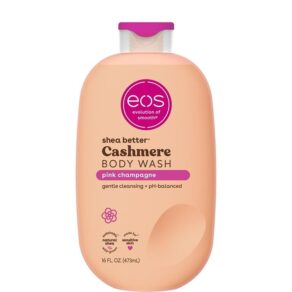 Eos Shea Better Cashmere Body Wash, Pink Champagne, Creamy Gel Formula, 16 oz.