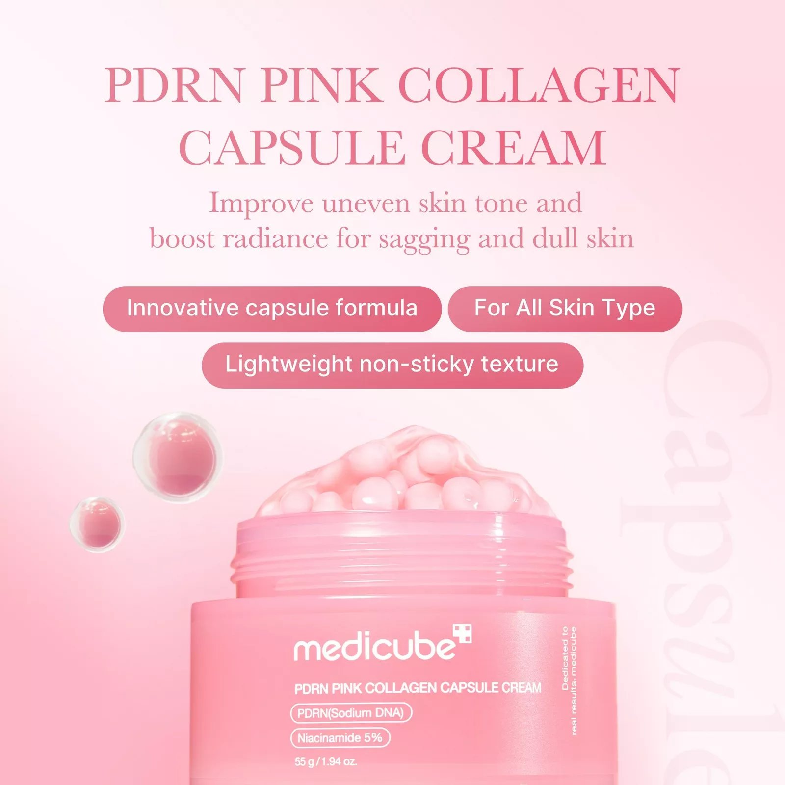 Medicube PDRN Pink Collagen Capsule Cream