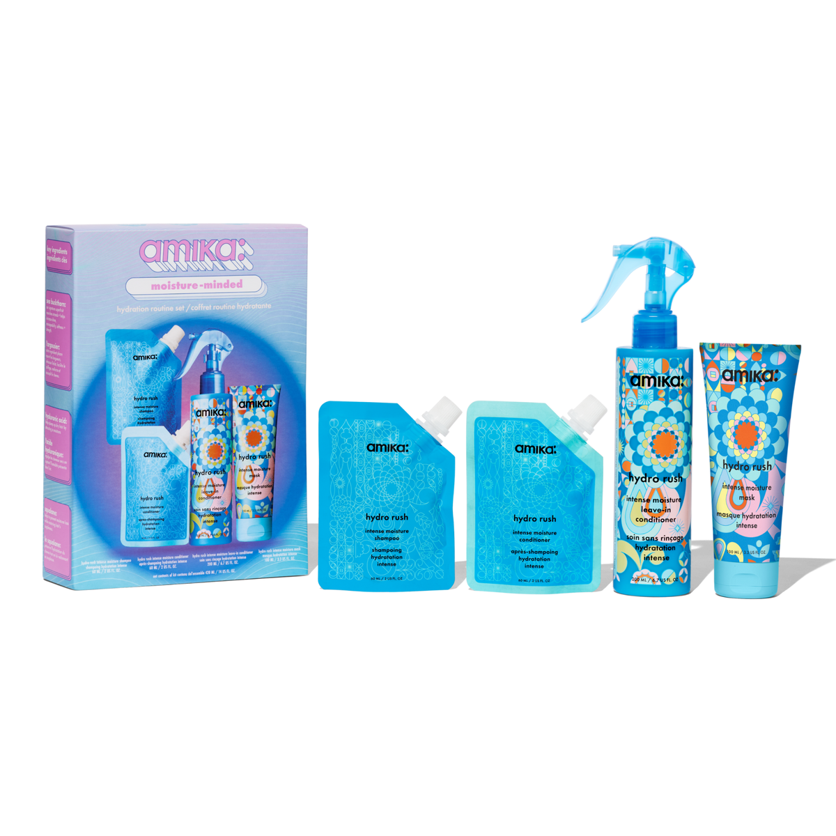 Amika moisture-minded hydration routine set