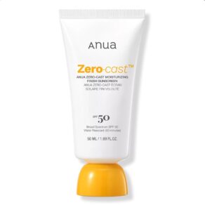 ANUA Zero-Cast Moisturizing Finish Sunscreen SPF 50 -50ml