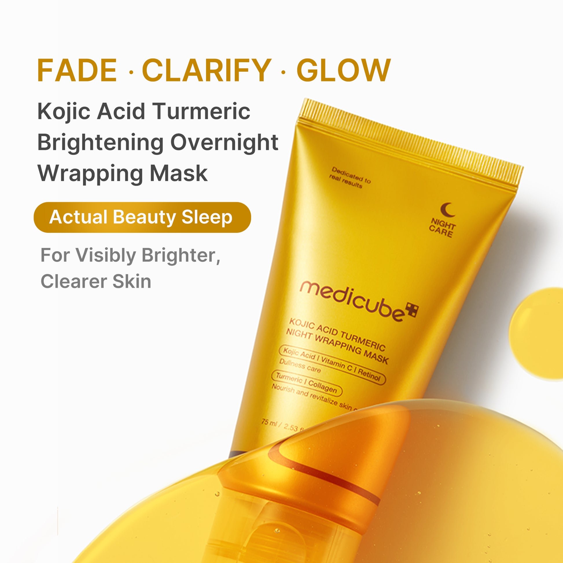 MEDICUBE KOJIC ACID TURMERIC NIGHT WRAPPING MASK 75ml