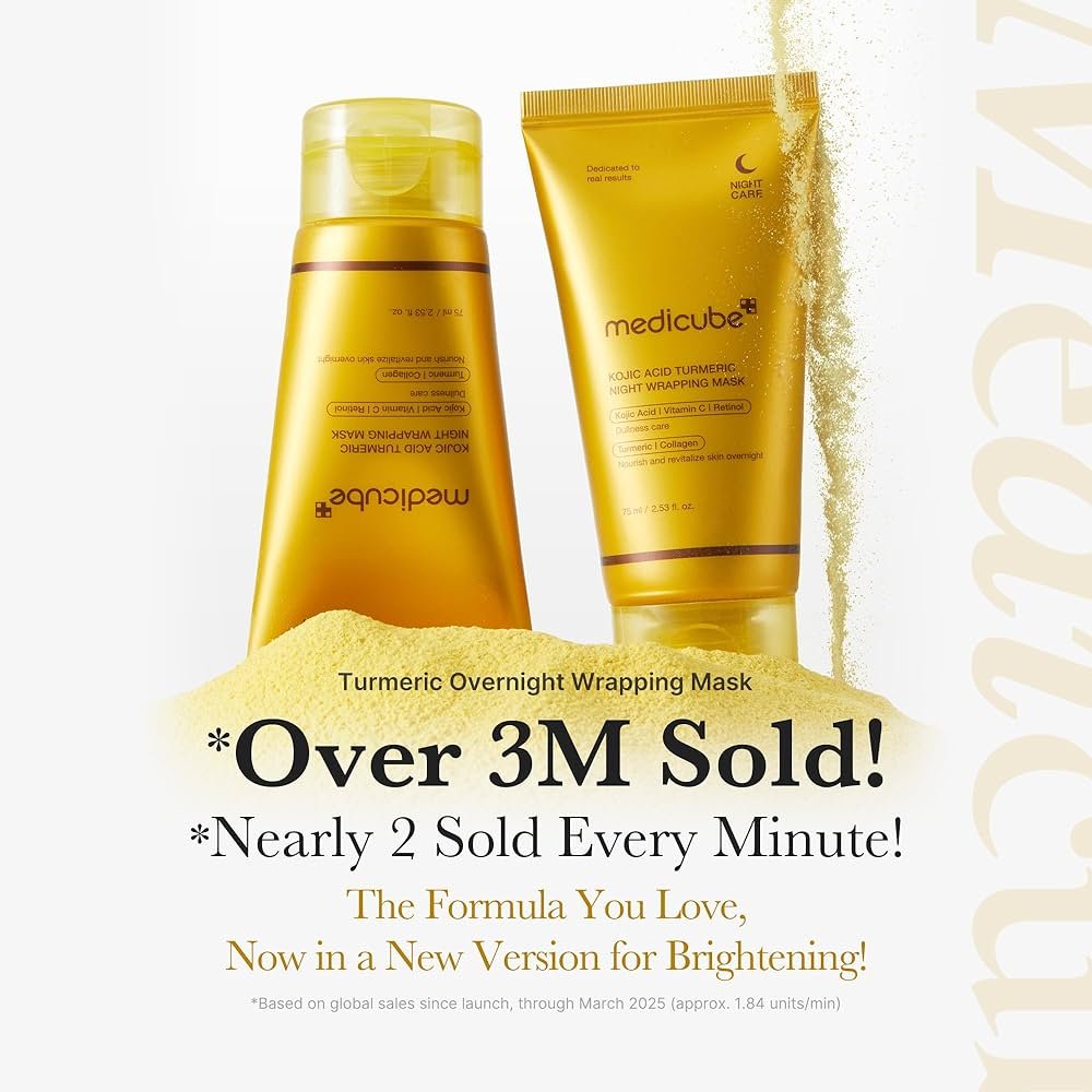 MEDICUBE KOJIC ACID TURMERIC NIGHT WRAPPING MASK 75ml