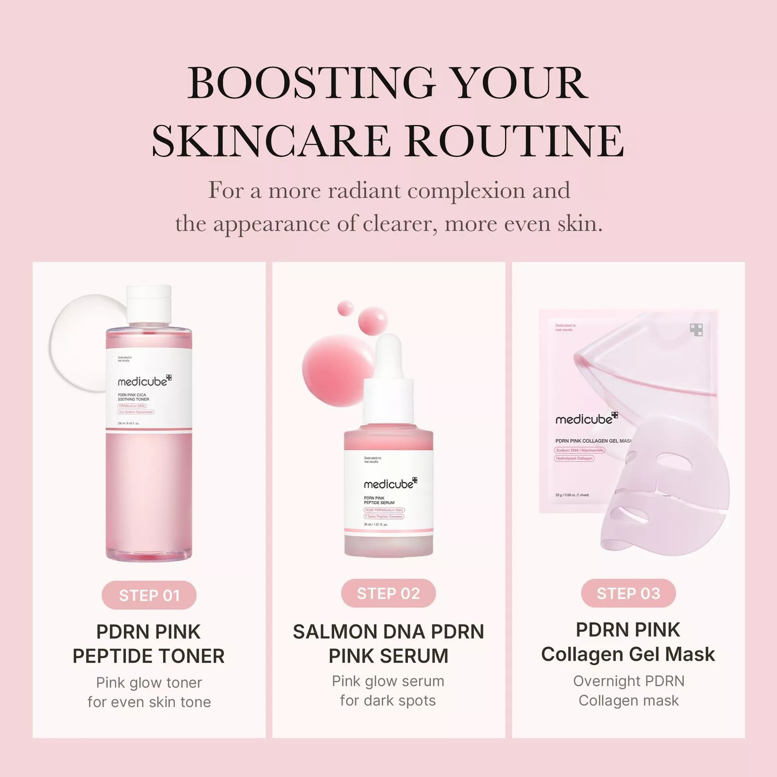 MEDICUBE PDRN Pink Cica Soothing Toner 250ml