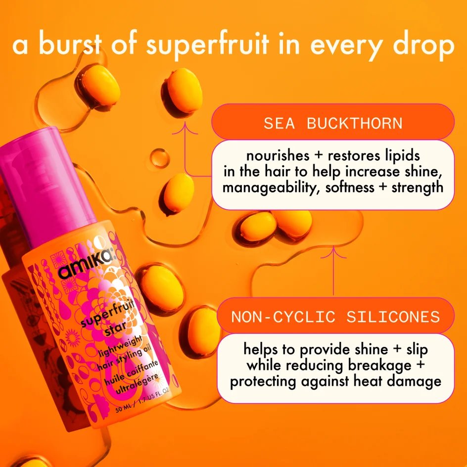 Amika Superfruit Star Lightweight Hair Styling Oil 20ml
