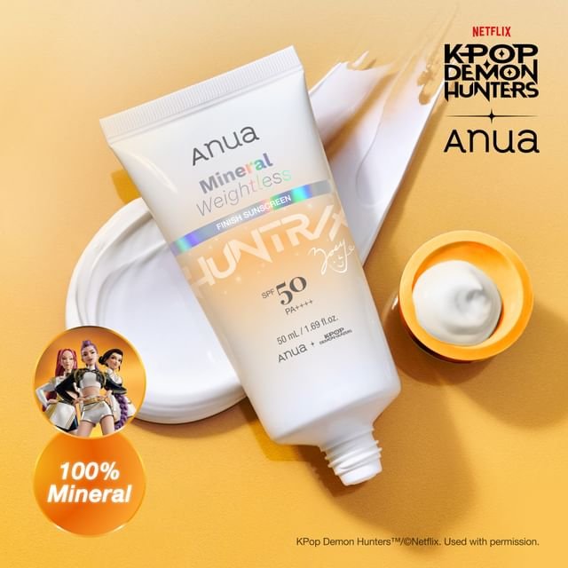 Anua KPop Demon Hunters Mineral Weightless Finish SPF50 Sunscreen- 50ml