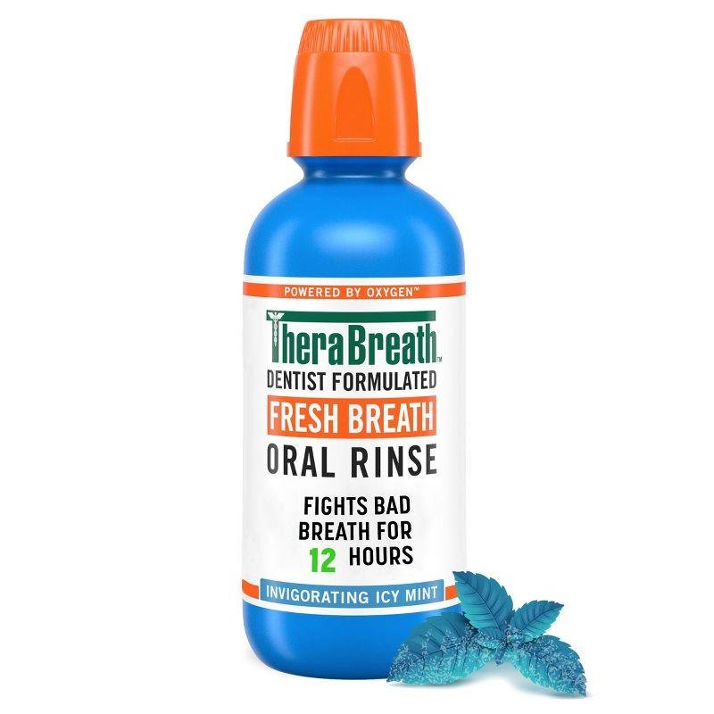 THERABREATH Fresh Breath Oral Rinse-INVIGORATING ICY MINT 16 oz
