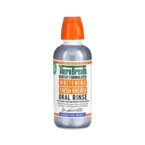 THERABREATH Whitening Fresh Breath Oral Rinse-DAZZLING MINT- 16oz