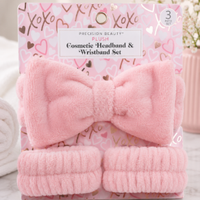 Precision Beauty Plush Cosmetic Headband & Wristband