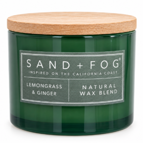 SAND + FOG Lemongrass & Ginger 2 Wick Scented Candle- 12oz